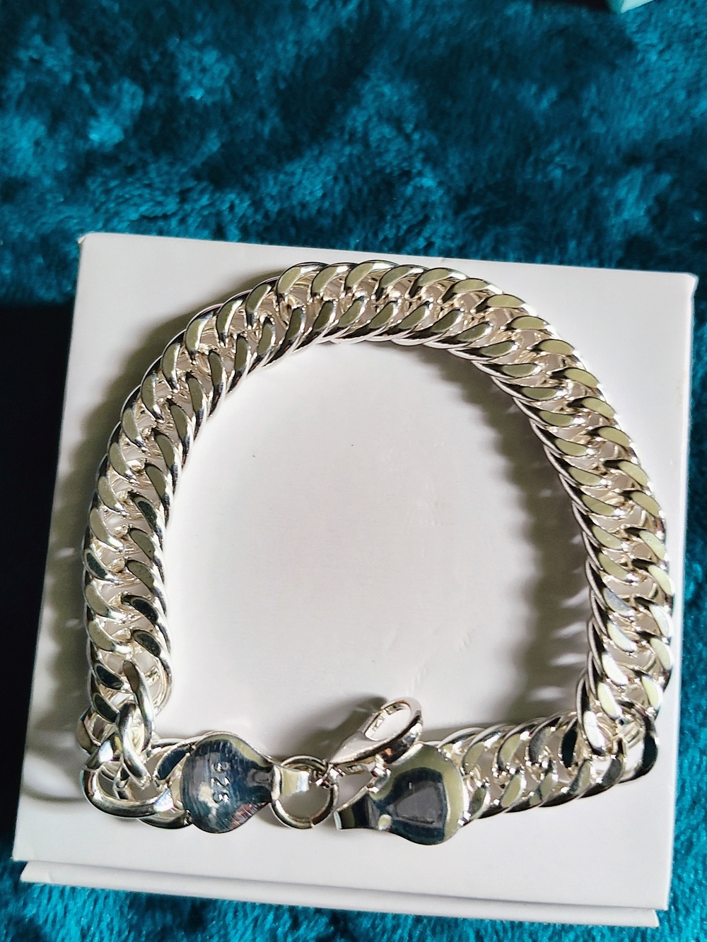 Sterling Silver Cuban Link Bracelet - Silver